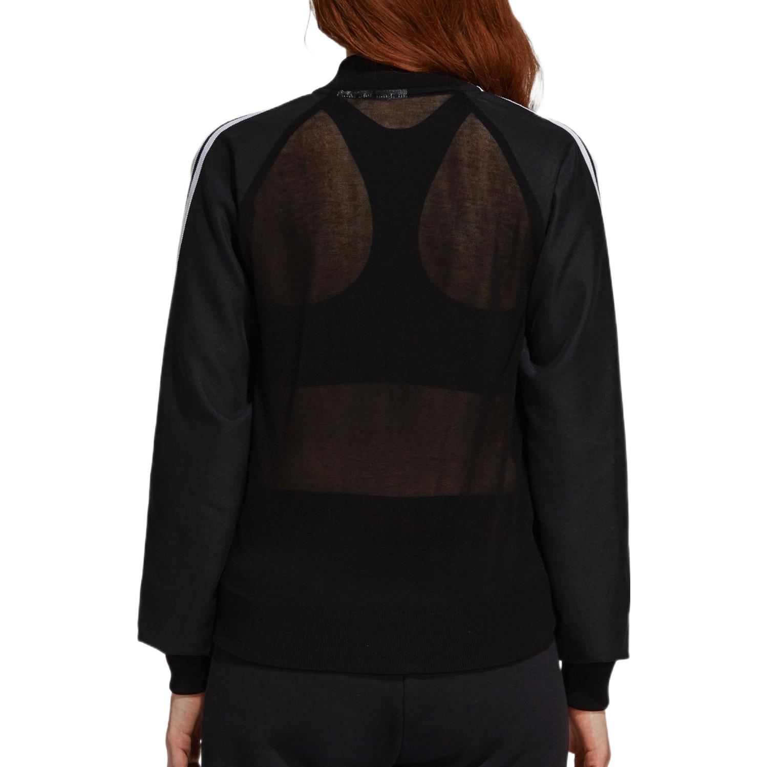 Shop (W) 아디다스 오리지널 레트로 아메리칸 스트라이프 로고 트랙 재킷 블랙 DP8584