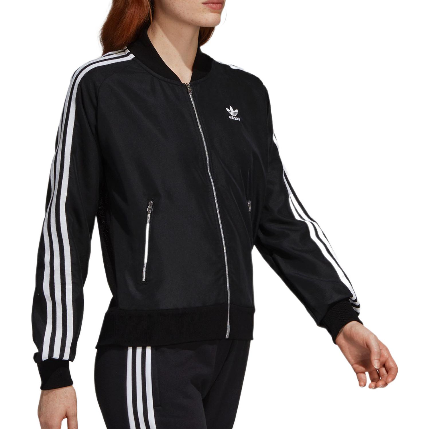 Purchase (W) 아디다스 오리지널 레트로 아메리칸 스트라이프 로고 트랙 재킷 블랙 DP8584