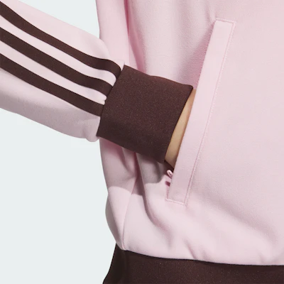 (W) adidas Originals Retro Colorblock Track Jacket - Clear Pink Fit Santai JX2804 Details for (W) adidas Originals Retro Colorblock Track Jacket - Clear Pink Fit Santai JX2804