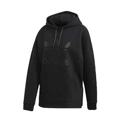 (Women) adidas Originals Retro Hoodie Black Sports Sweatshirt GK1721