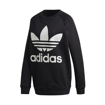 (Women) adidas Originals Retro Logo Crewneck Sweatshirt Women’s Black DH3129