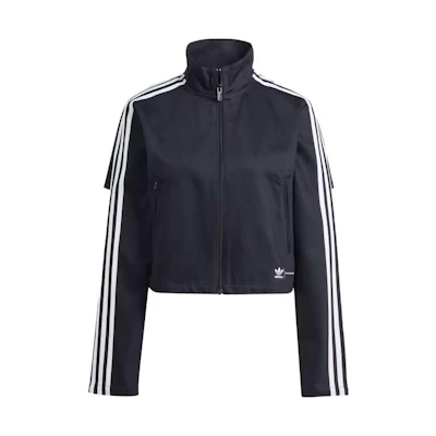 (Women) adidas Originals Retro Track Jacket Black Full-Zip with Stripes IM4326