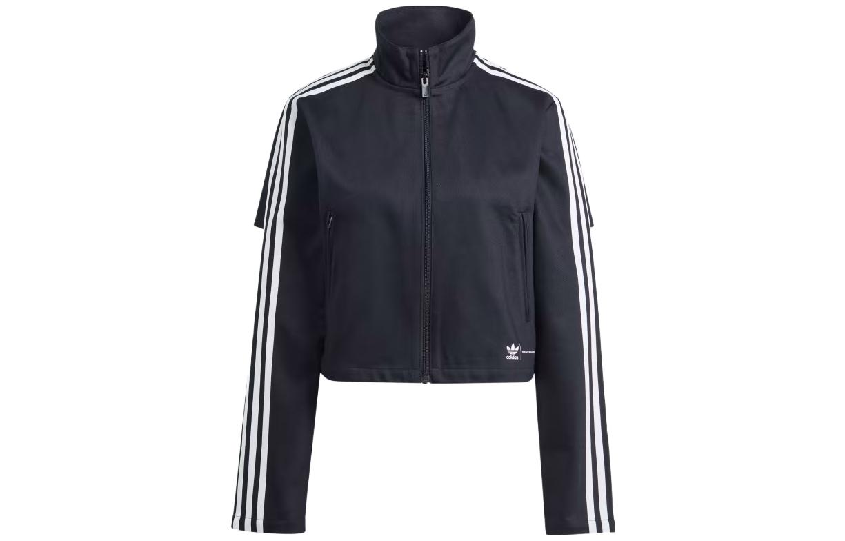 (Women) adidas Originals Retro Track Jacket Black Full-Zip with Stripes IM4326 圖 2