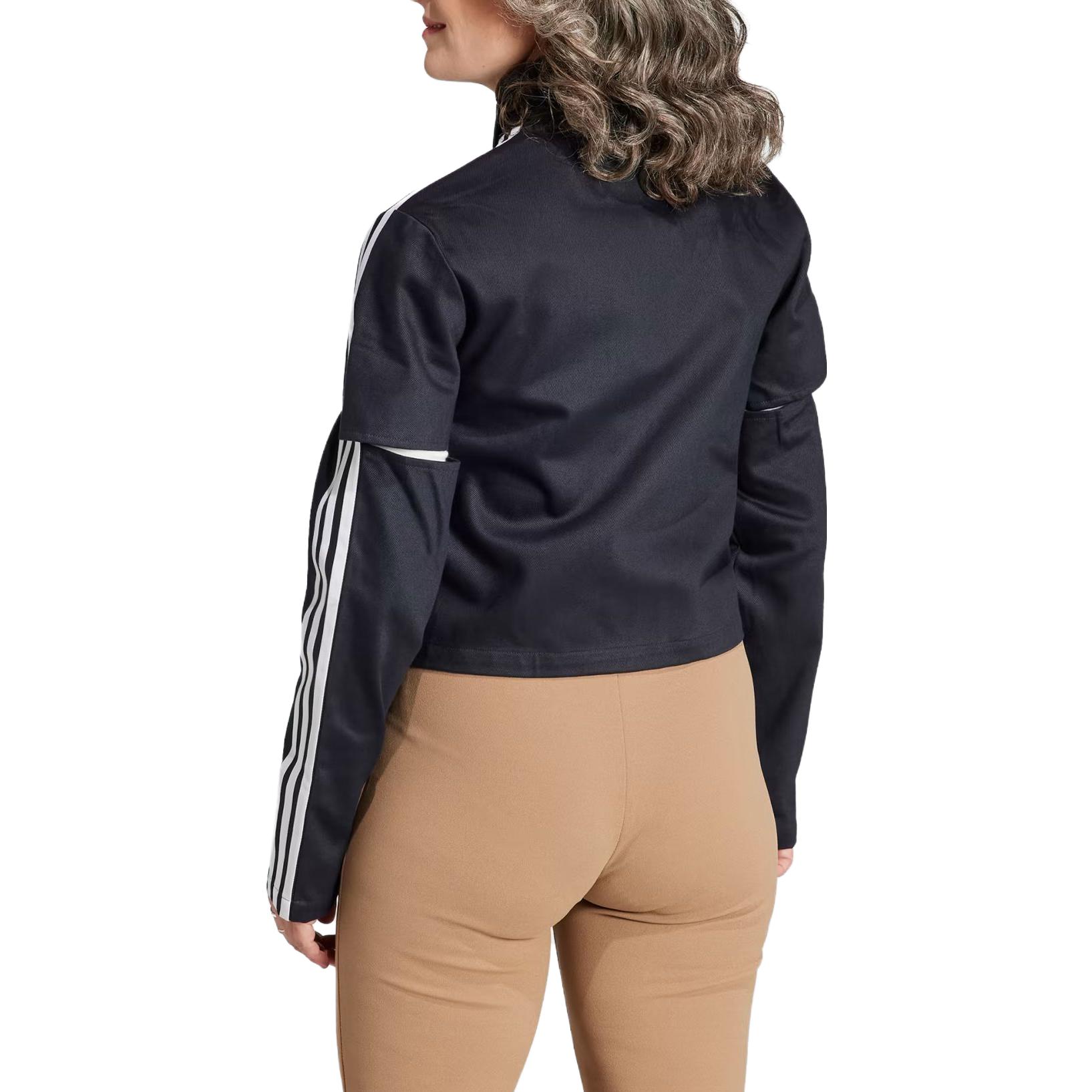 (Women) adidas Originals Retro Track Jacket Black Full-Zip with Stripes IM4326 圖 5