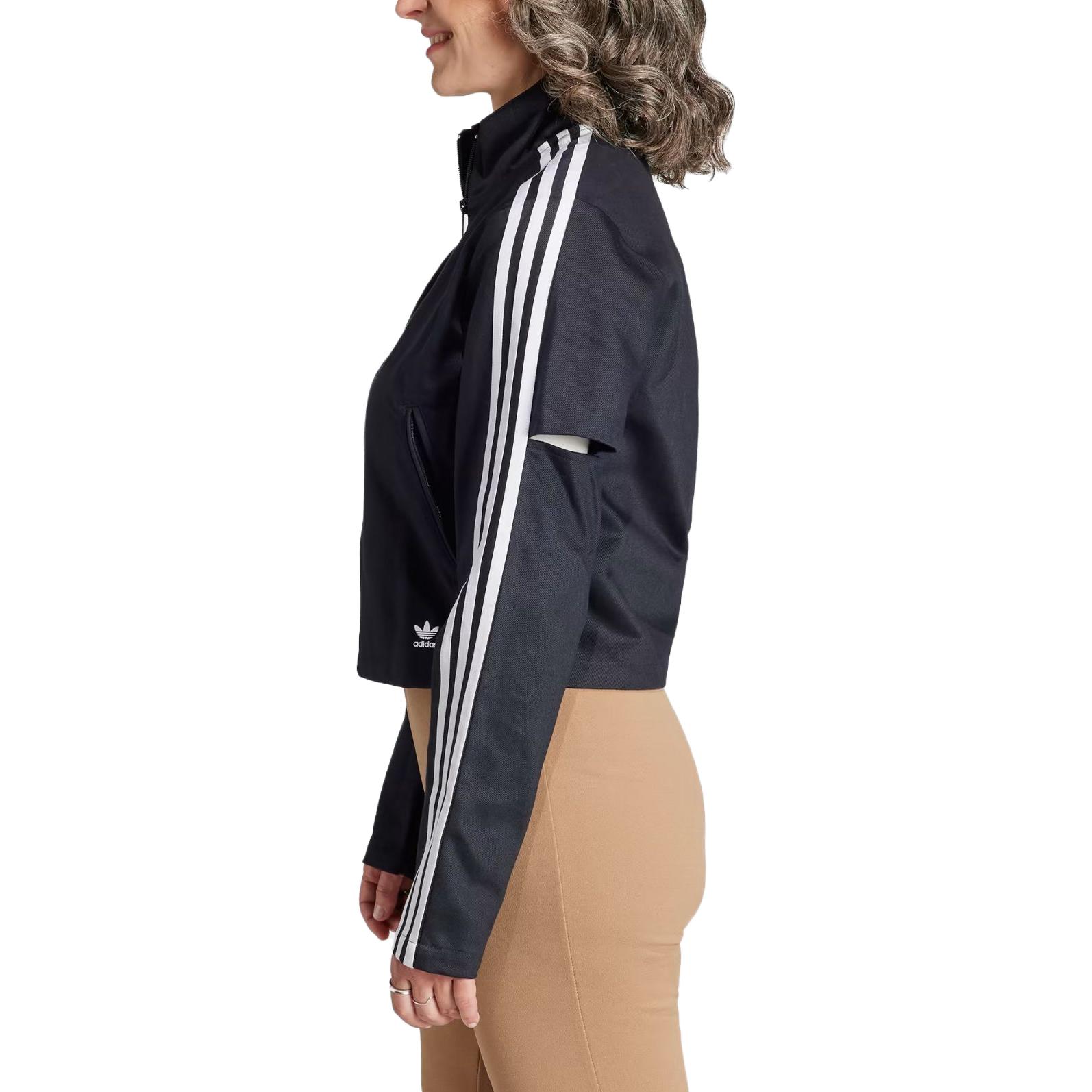 (Women) adidas Originals Retro Track Jacket Black Full-Zip with Stripes IM4326 圖 6
