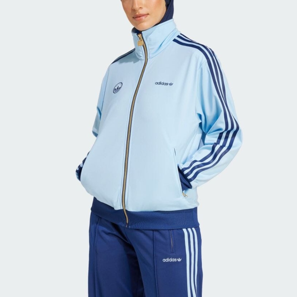 (Women) adidas Originals Retro Track Jacket Light Blue Relaxed Fit IX3542 圖 4