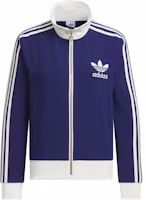 (Women) adidas Originals Retro Track Jacket Navy/Off-White Striped Zip-Up JX2802 (Women) adidas Originals Retro Track Jacket Navy/Off-White Striped Zip-Up JX2802