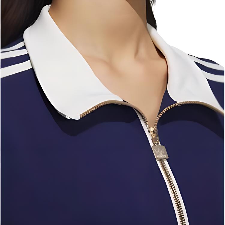 (Women) adidas Originals Retro Track Jacket Navy/Off-White Striped Zip-Up JX2802 圖 4