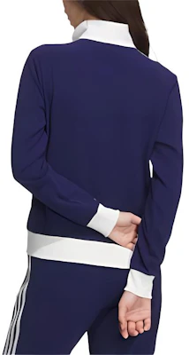 (Women) adidas Originals Retro Track Jacket Navy/Off-White Striped Zip-Up JX2802 Details for (Women) adidas Originals Retro Track Jacket Navy/Off-White Striped Zip-Up JX2802