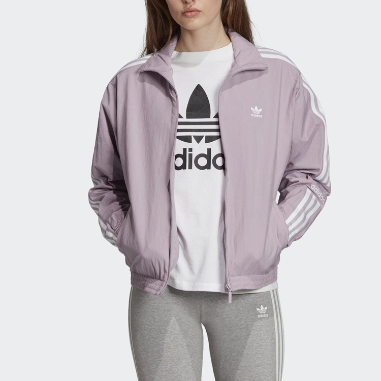 Shop (W) アディダス オリジナルス レトロウインドブレーカー ジャケット パープル ED7541