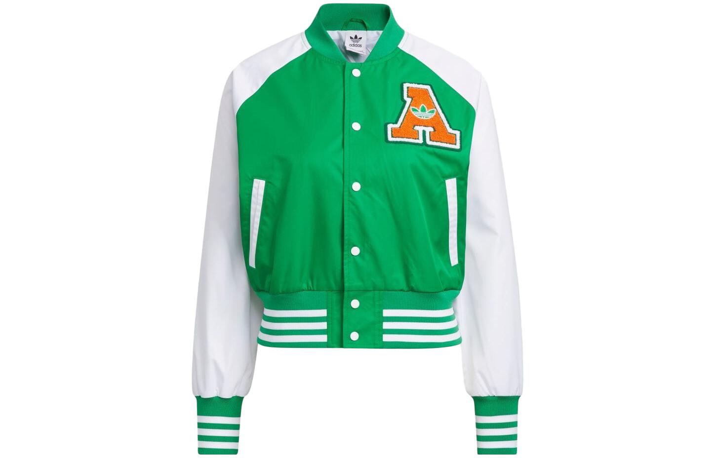Order (W) Chaqueta adidas Originals Retro Zip Verde con Bloques de Color y Rayas. IU4769