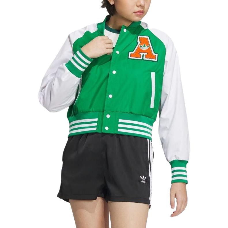 Lookbook (W) Chaqueta adidas Originals Retro Zip Verde con Bloques de Color y Rayas. IU4769