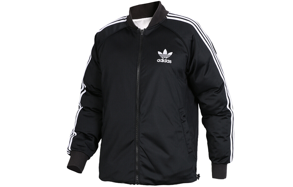 Shop (W) アディダス オリジナルス リバーシブル ウィンターパファージャケット ホワイト BS4424