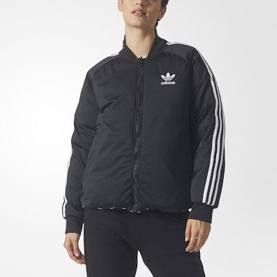 (W) アディダス オリジナルス リバーシブル ウィンターパファージャケット ホワイト BS4424 1