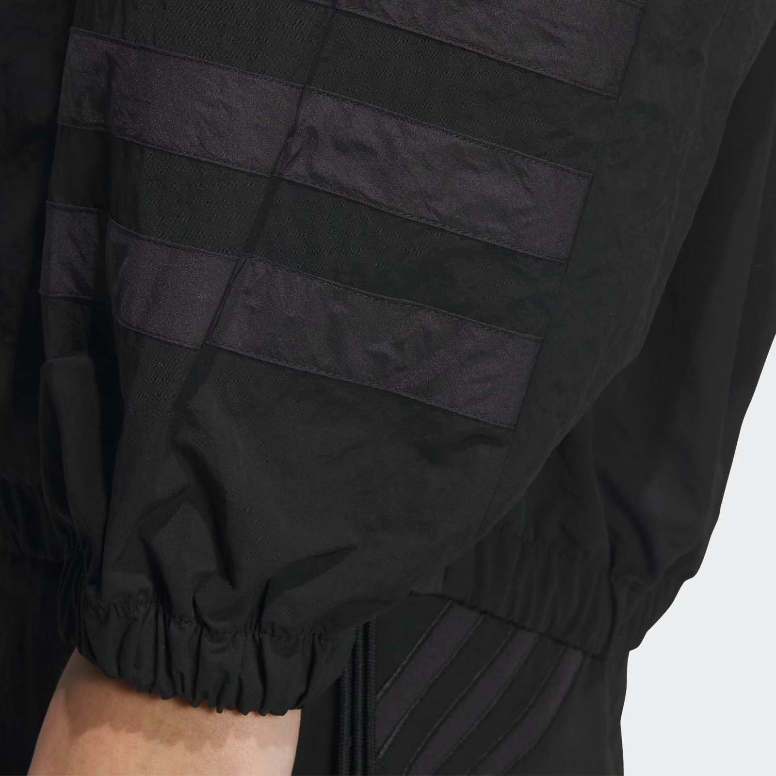 (Women) adidas Originals Ruched Track Top Jacket Black/White JD6385 圖 6