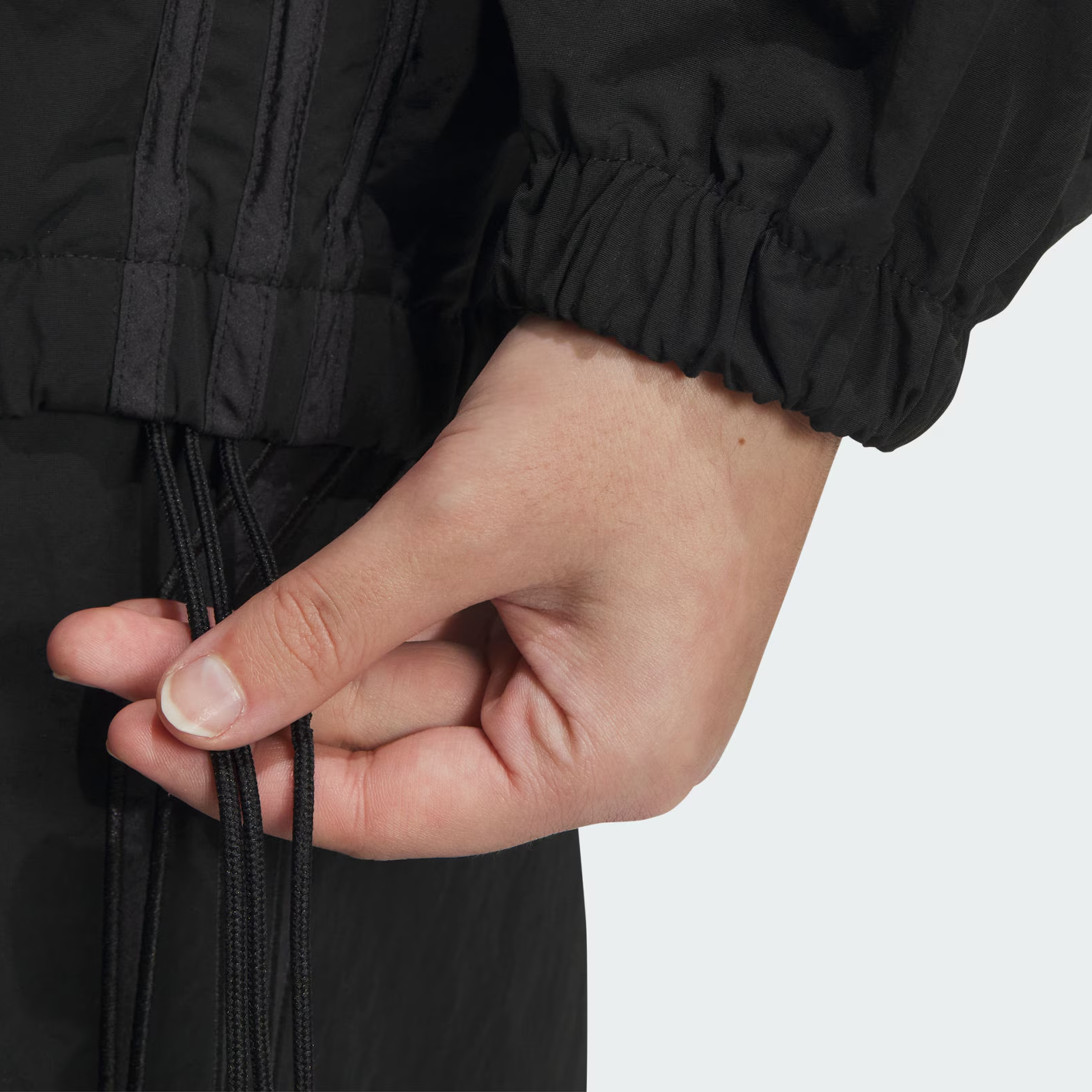 (Women) adidas Originals Ruched Track Top Jacket Black/White JD6385 圖 7