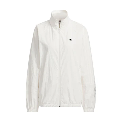 (Women) adidas Originals Ruched Track Top White/Black Sports Jacket JD6386