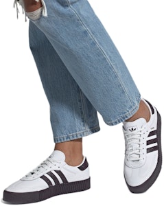 adidas originals Samba W直購 防滑耐磨 低筒 溜板鞋 女款 白紫 Sizing adidas originals Samba W直購 防滑耐磨 低筒 溜板鞋 女款 白紫