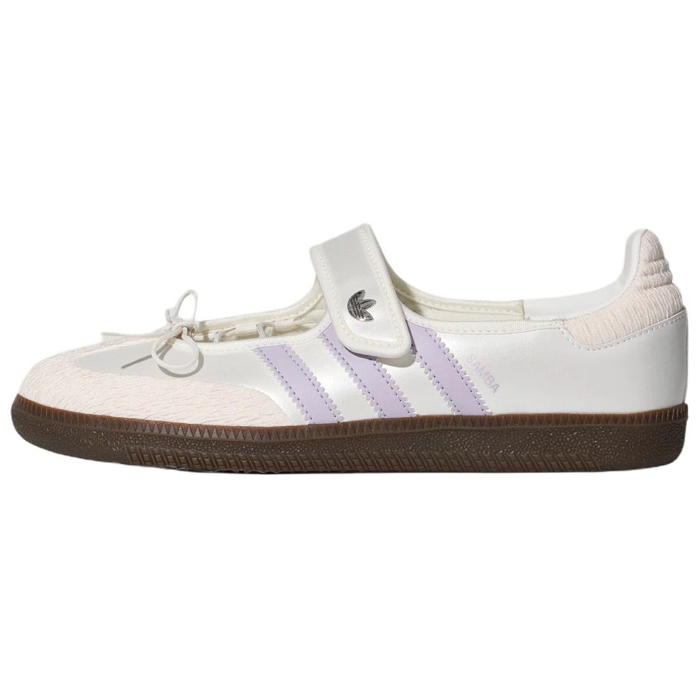 (Women) adidas Originals Samba Jane Mary Jane Shoes White Light Purple LB8627 shoes