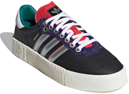 adidas originals Samba 防滑耐磨 低筒 板鞋 女款 黑紅銀 Lookbook adidas originals Samba 防滑耐磨 低筒 板鞋 女款 黑紅銀