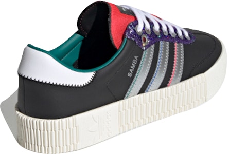 adidas originals Samba 防滑耐磨 低筒 板鞋 女款 黑紅銀 Shop adidas originals Samba 防滑耐磨 低筒 板鞋 女款 黑紅銀