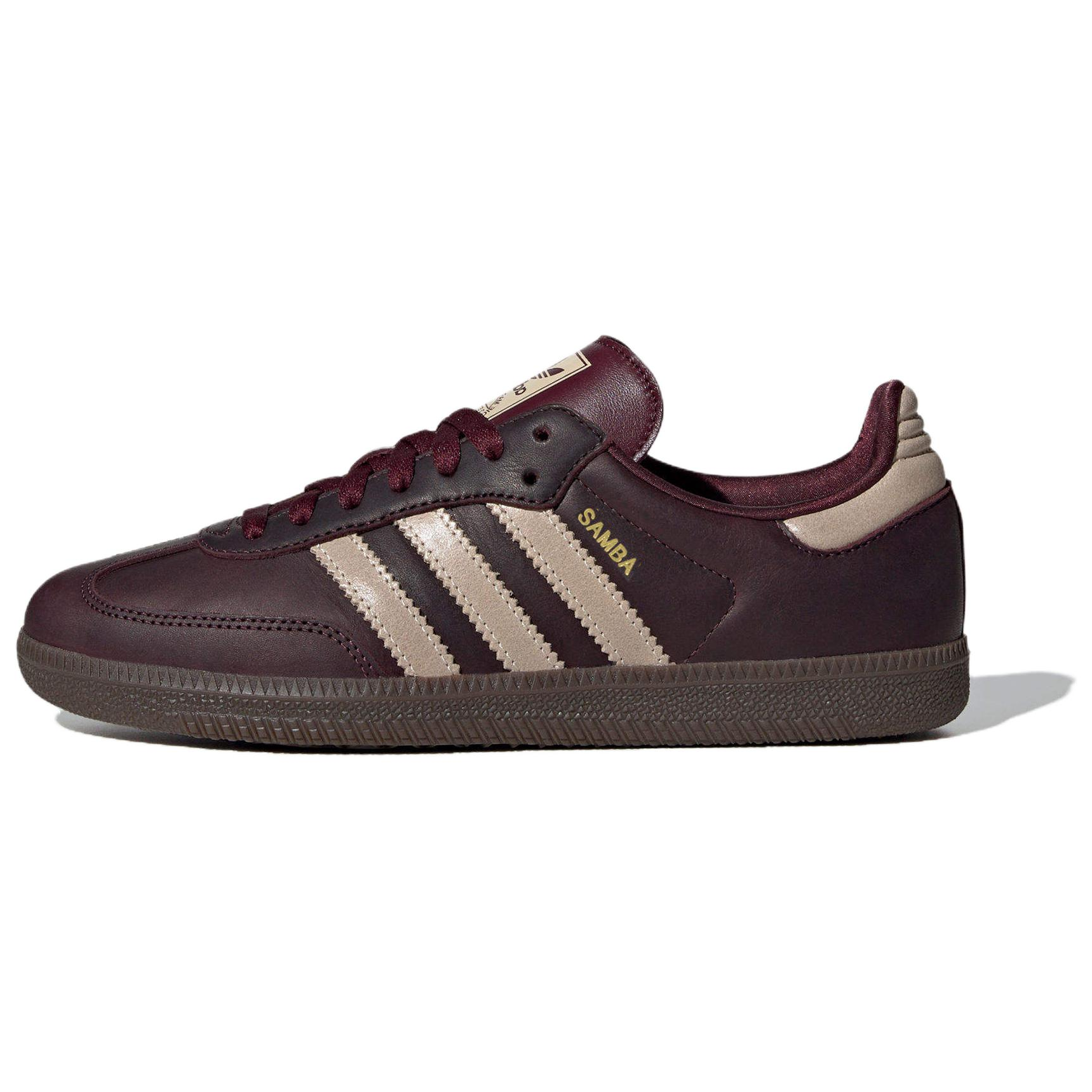 (Women) adidas Originals Samba OG Low-Top Sneakers Red Brown Fashion Classic IF7004