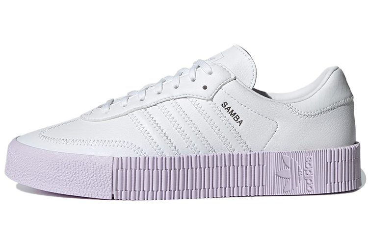 Buy adidas originals Samba rose 防滑耐磨 低筒 休閒鞋 女款 白紫色