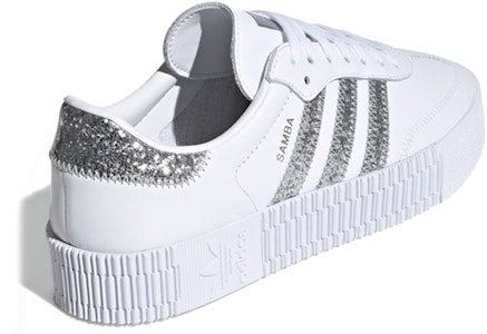 adidas originals Samba rose 防滑平衡耐磨 低筒 板鞋 女式 白銀 Shop adidas originals Samba rose 防滑平衡耐磨 低筒 板鞋 女式 白銀