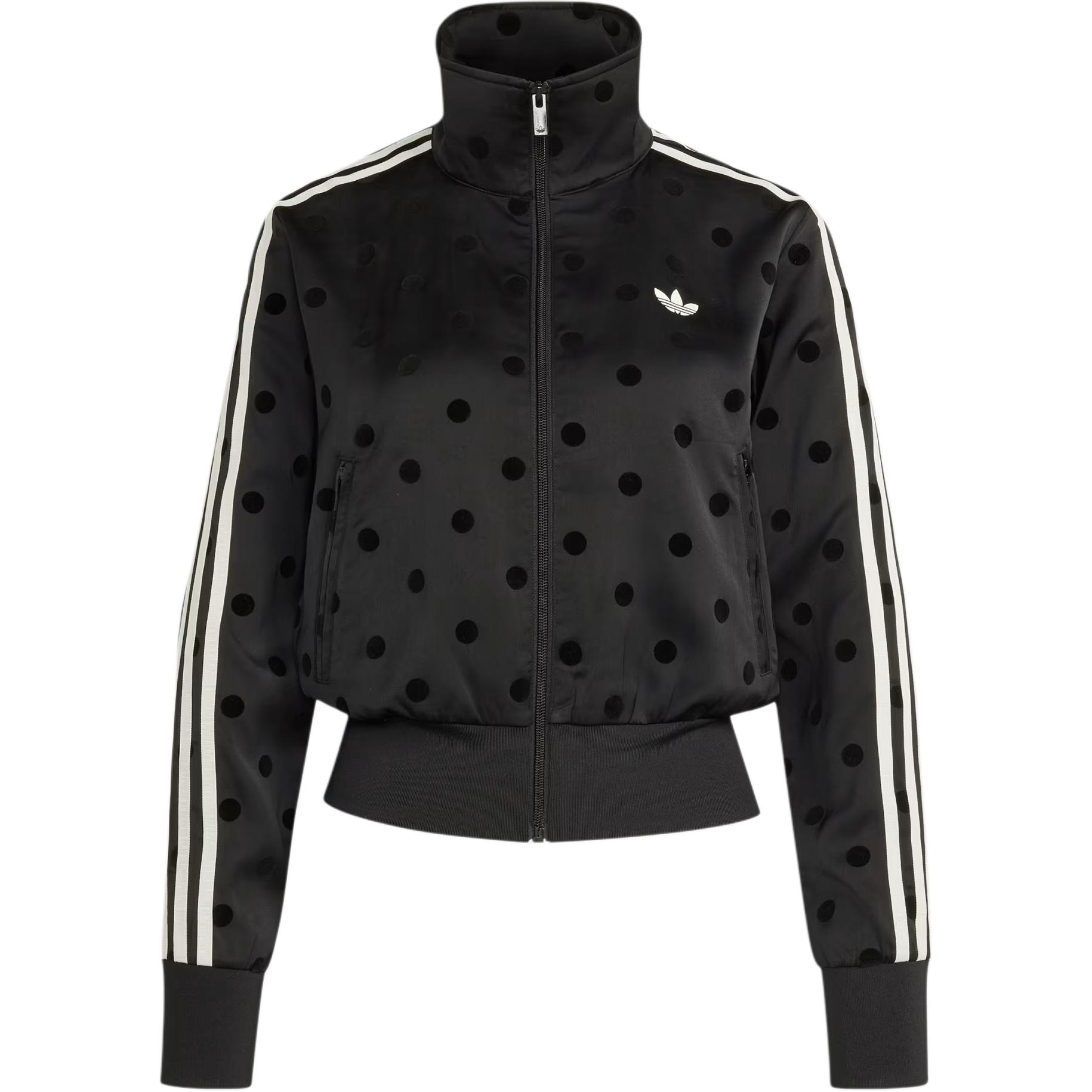 (Women) adidas Originals Satin Polka Dot Track Jacket Full-Zip Long Sleeve KV1166