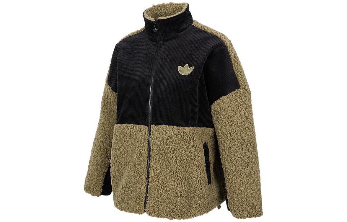 (Women) adidas Originals SHERPA MIX Retro Colorblock Fleece Jacket with Logo Embroidery HY4256 圖 2