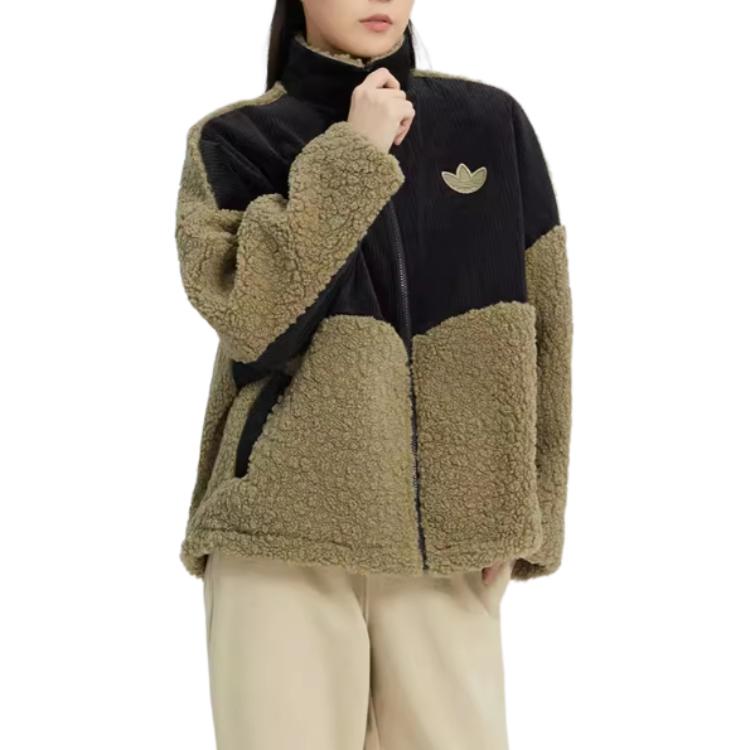(Women) adidas Originals SHERPA MIX Retro Colorblock Fleece Jacket with Logo Embroidery HY4256 圖 4