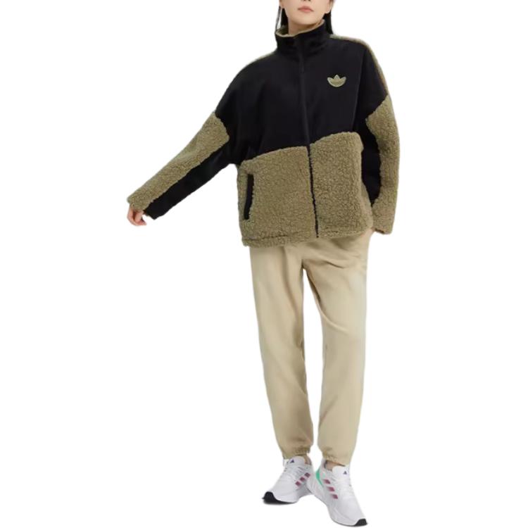 (Women) adidas Originals SHERPA MIX Retro Colorblock Fleece Jacket with Logo Embroidery HY4256 圖 5