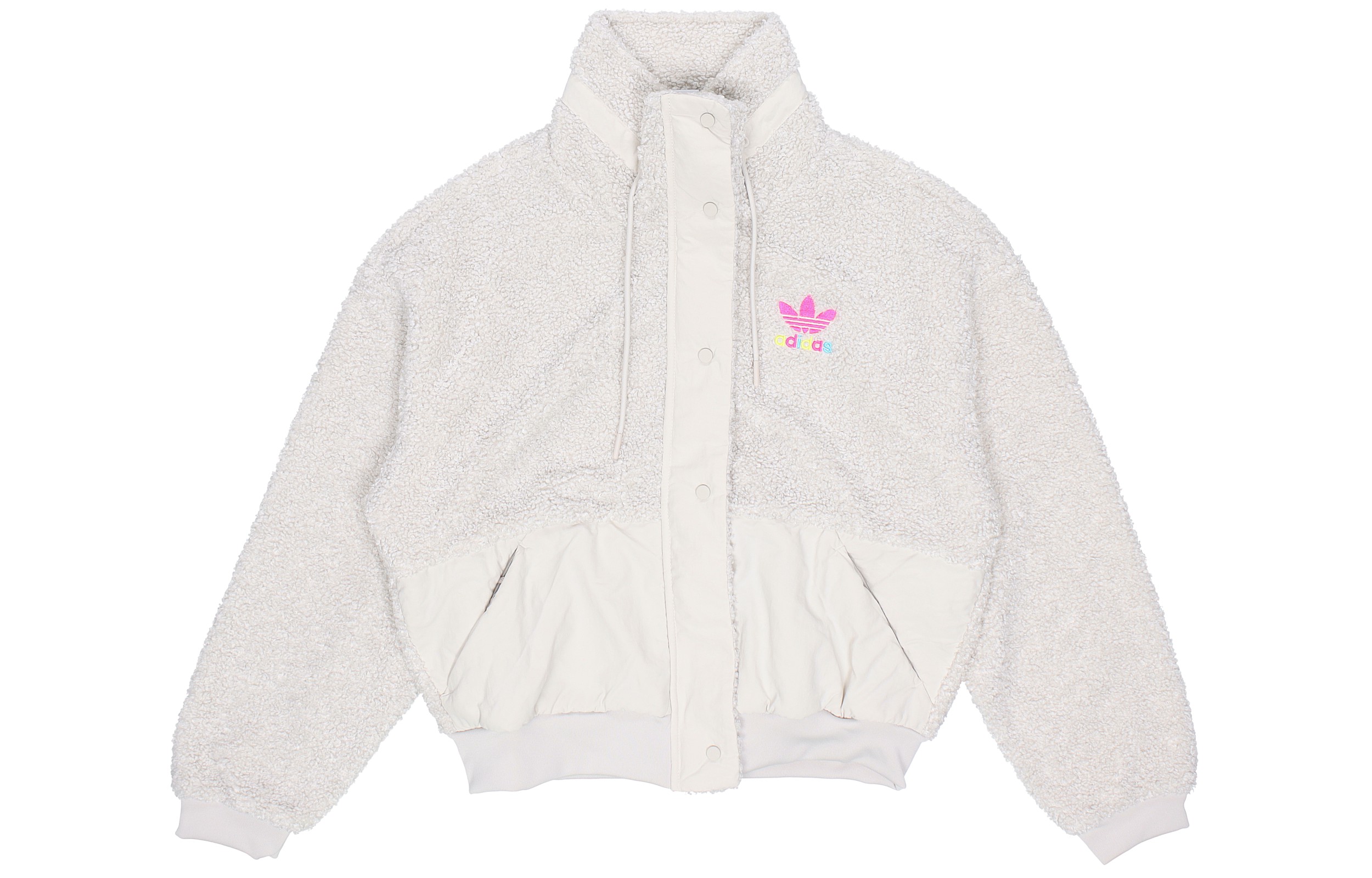 (Women) adidas Originals Short Sherpa Retro Jacket Alum Brown GV2933