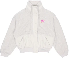 (Women) adidas Originals Short Sherpa Retro Jacket Alum Brown GV2933 (Women) adidas Originals Short Sherpa Retro Jacket Alum Brown GV2933