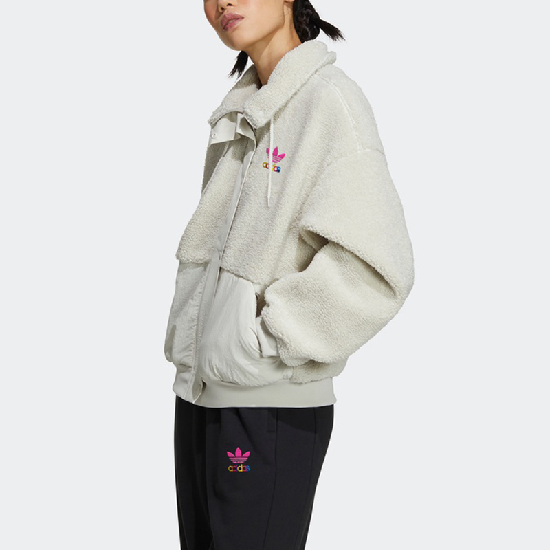 Details for (W) adidas Originals 復古羊羔絨短夾克 棕色 GV2933