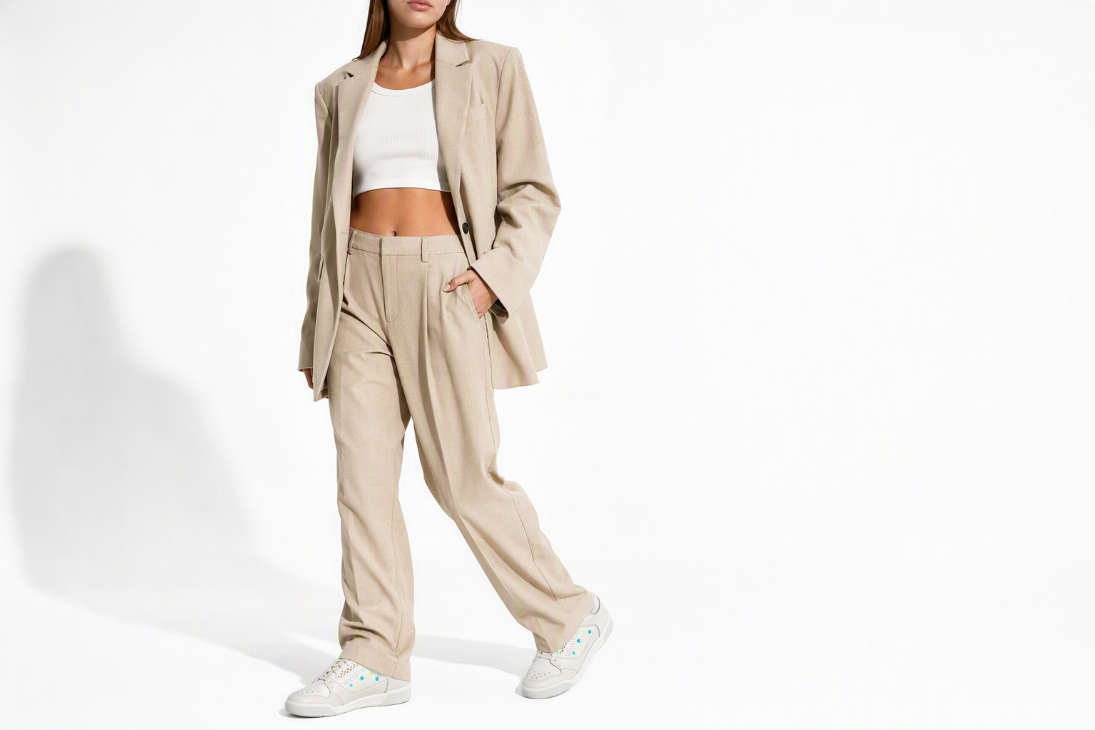 Order adidas originals Slamcourt 女款 米白色