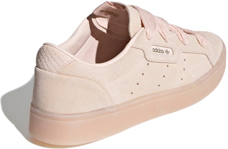 adidas originals Sleek Fat Laces 防滑耐磨 低筒 滑板鞋 女式 粉色 Shop adidas originals Sleek Fat Laces 防滑耐磨 低筒 滑板鞋 女式 粉色