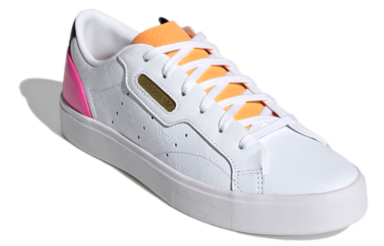 (W) adidas Originals Sleek 'White Orange Pink' 圖 3