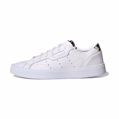 (W) adidas originals Sleek Skate shoes 'White Brown'