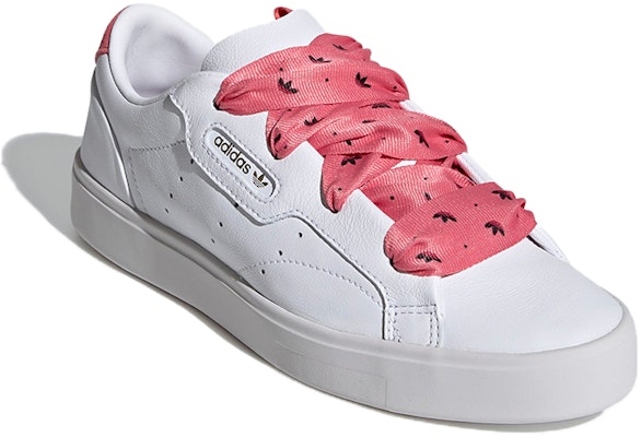 adidas originals Sleek 低筒 板鞋 女款 白粉 Lookbook adidas originals Sleek 低筒 板鞋 女款 白粉