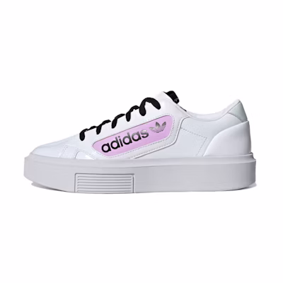 (W) adidas originals Sleek Super 'White Black Purple'
