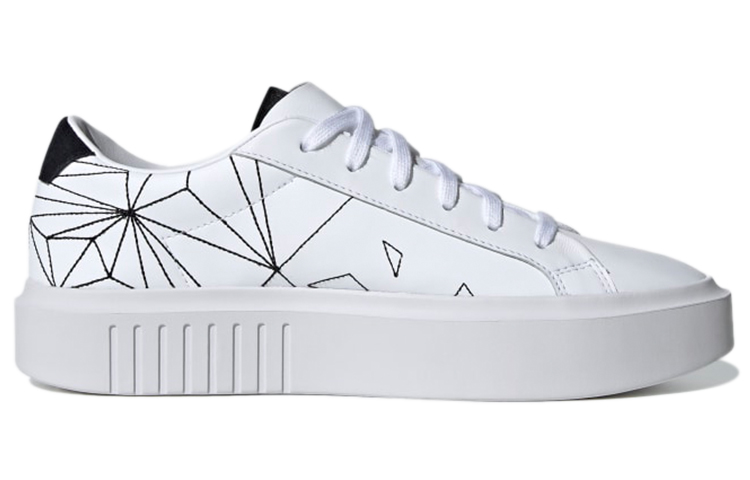 (W) adidas Originals Sleek Super 'White Black' 圖 2