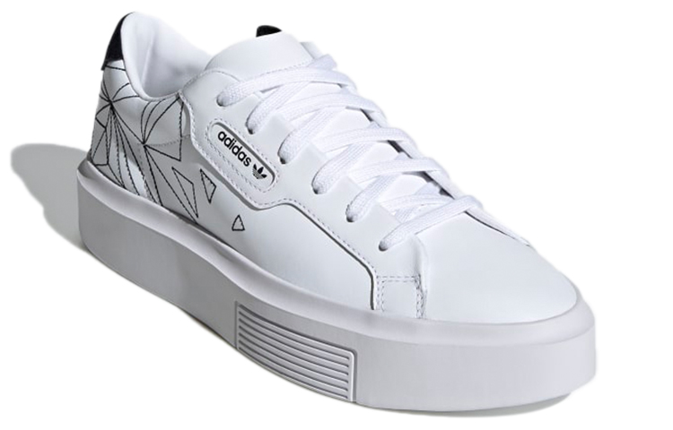 (W) adidas Originals Sleek Super 'White Black' 圖 3