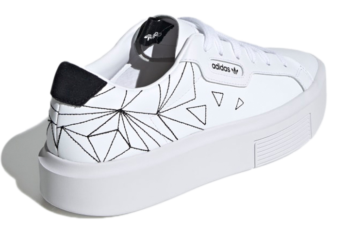 (W) adidas Originals Sleek Super 'White Black' 圖 4
