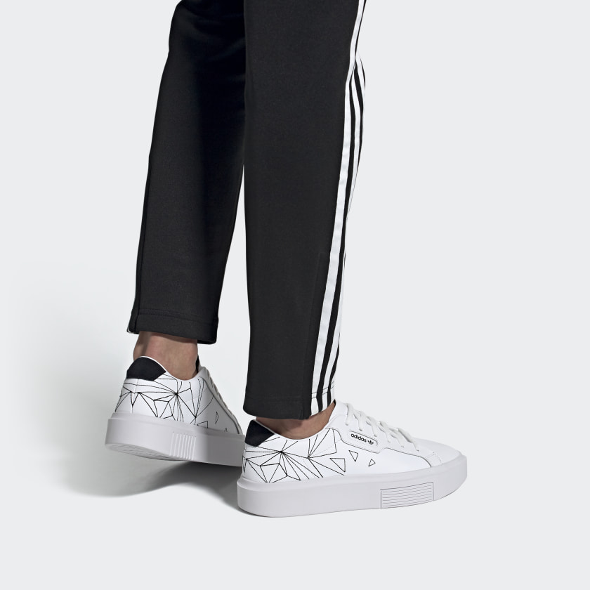 (W) adidas Originals Sleek Super 'White Black' 圖 7