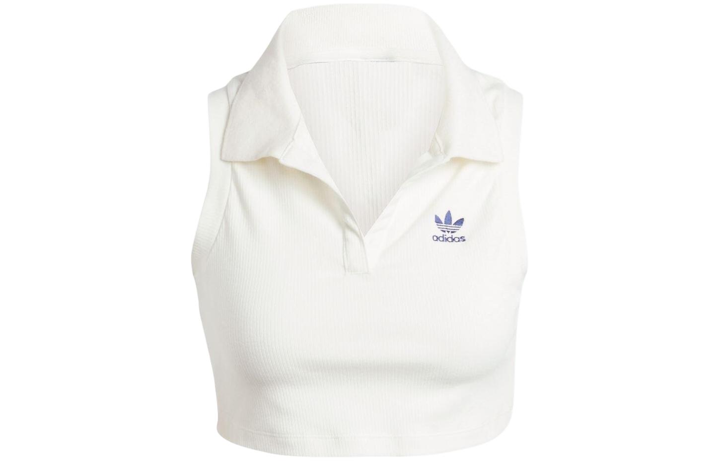 (Women) adidas Originals Sleeveless Slim Fit Logo Tank Top White IT9858