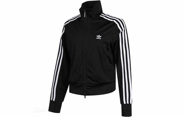 (Women) adidas Originals Slim Fit High Neck Soft Shell Jacket Black/White GD2371 圖 2