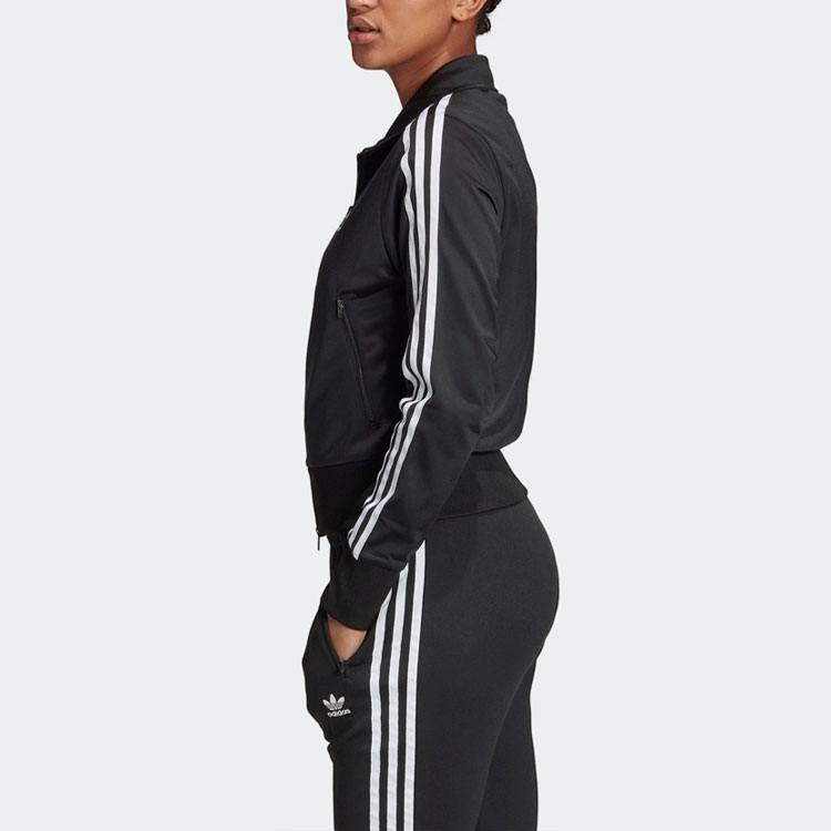 (Women) adidas Originals Slim Fit High Neck Soft Shell Jacket Black/White GD2371 圖 7