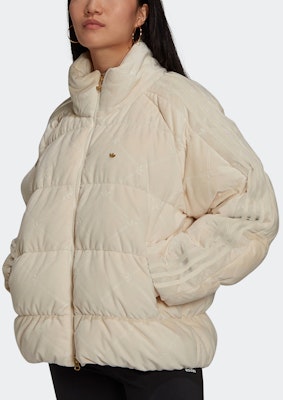 (W) アディダスオリジナルス ソリッドカラー パファージャケット オフホワイト GU1777 Shop (W) アディダスオリジナルス ソリッドカラー パファージャケット オフホワイト GU1777