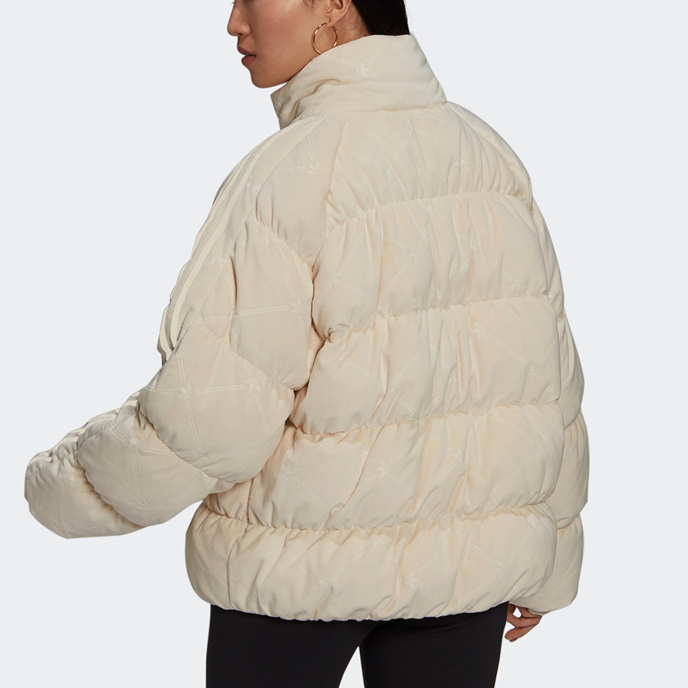 Purchase (W) アディダスオリジナルス ソリッドカラー パファージャケット オフホワイト GU1777